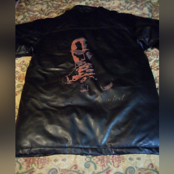 MAKAVELI BRANDED (TUPAC) Signature Series Hooded Faux Leather Coat Men's M Brown - Picture 11 of 13